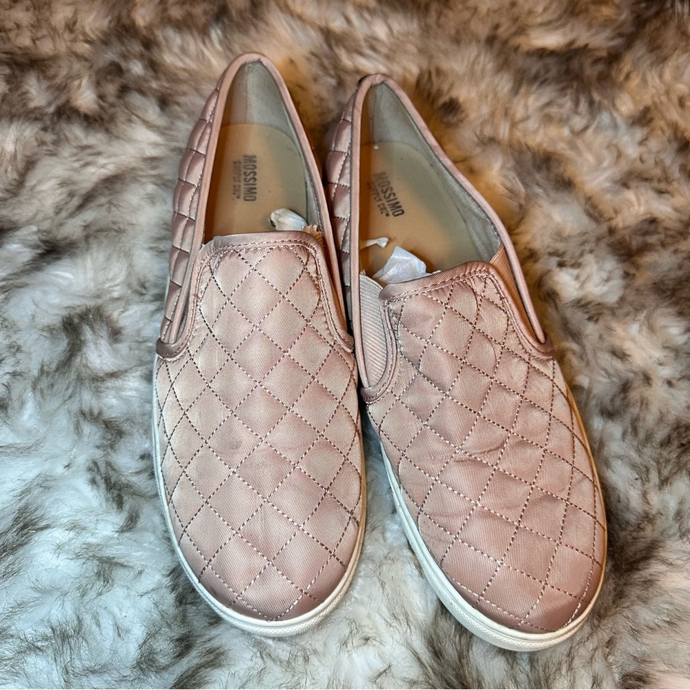 Massimo Pink Quilted Slip-On Shoes - Size 9